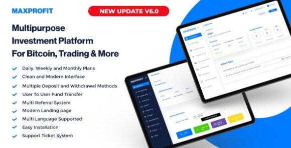 Max Profit Online Multipurpose Investment Platform Nulled Script