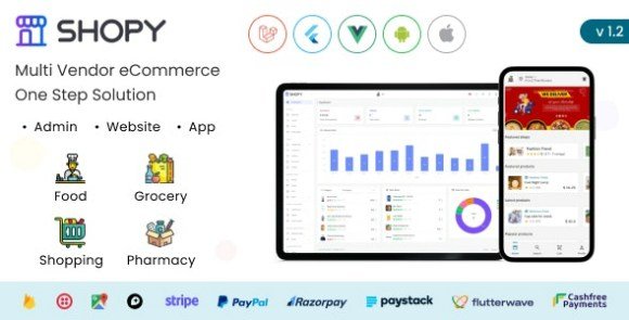 Shopy Multivendor eCommerce Food Grocery Pharmacy Delivery Flutter App