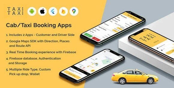Taxi Taxi Flutter Cab Taxi Booking Apps Source