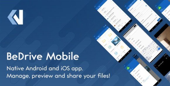 BeDrive Mobile Native Flutter Android and iOS App for File Storage Script