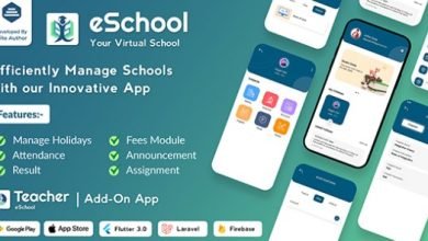 eSchool Virtual School Management Flutter App with Laravel Admin Panel