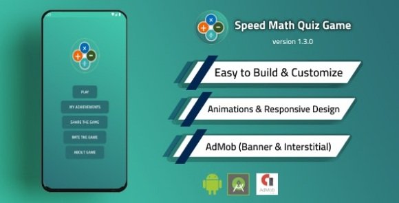 Fast Math Quiz Game Source Code with Admob and Unity Source