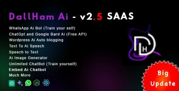 DallHam Ai WhatsApp Chatbot Ai Speech Bard Ai SAAS System Script