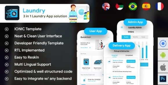 QuickWash 6 App Template Laundry Booking App Source