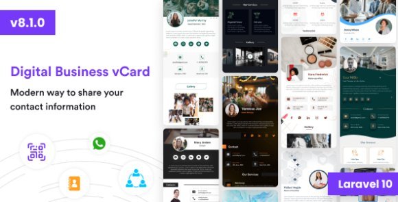 VCard SaaS Digital Business Card Builder SaaS Laravel VCard SaaS Script