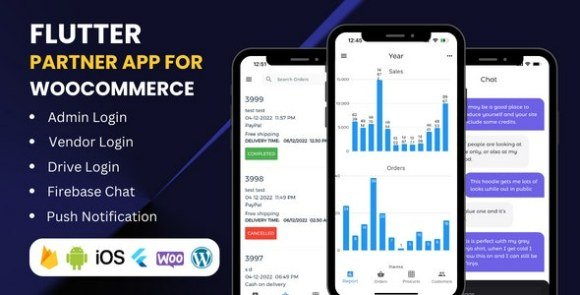 Flutter App for WooCommerce Admin Vendors and Delivery Boys App Source