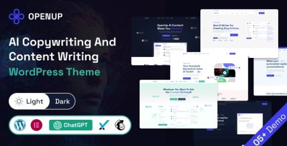 Openup AI Content Writer and AI Application WordPress Theme