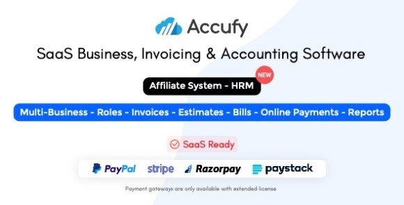 Accufy SaaS Business Invoicing and Accounting Software Nulled Script
