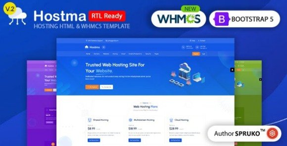 Hostma Hosting HTML and WHMCS Template