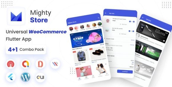 MightyStore WooCommerce Flutter E-commerce Full App Source