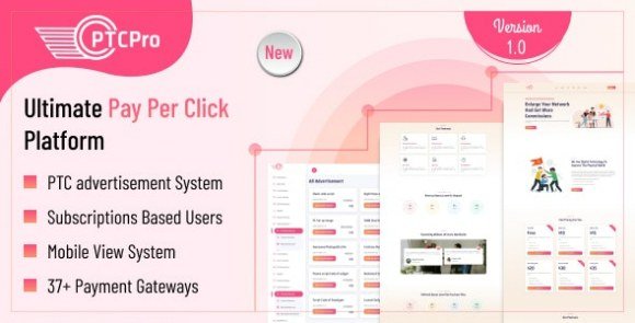 PTC Pro A Complete Pay Per Click Platform Nulled Script