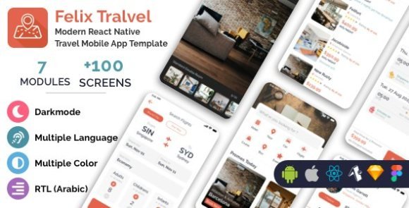 Felix Travel Mobile React Native Travel App Template Source