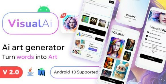 VisualAI AI Images Generator Photo Editor Tools Android App