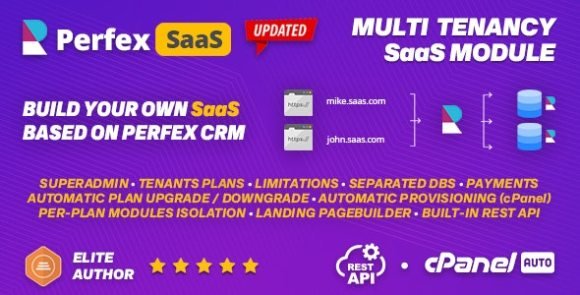 SaaS Module for Perfex CRM Multi Tenancy Support Addon