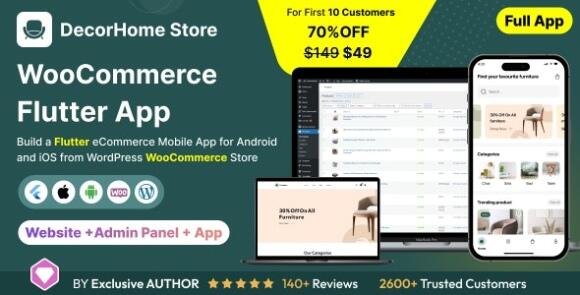 DecorHome App Online Furniture Selling in Flutter Android iOS with WooCommerce App