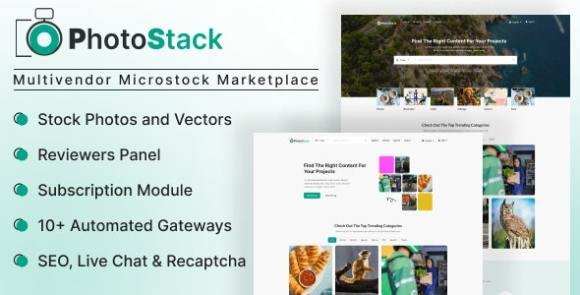 PhotoStack Multivendor Microstock Marketplace Script