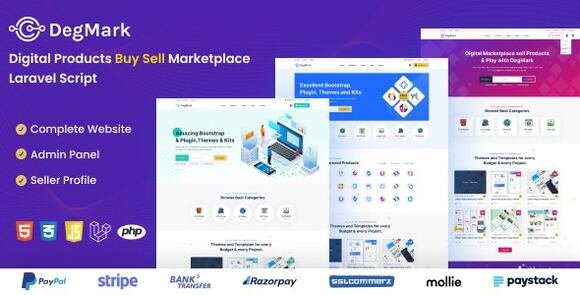DegMark Digital Products Buy Sell Marketplace Laravel Script