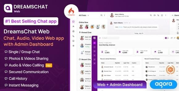DreamsChat Web Chat Audio Video Web App with Admin Dashboard