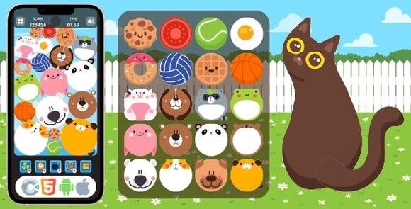 Premium Game Animal Merge HTML5 Game Construct3