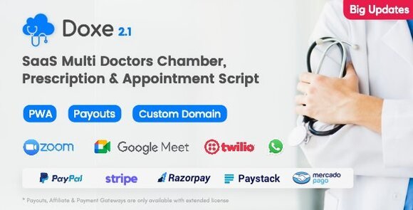 Doxe SaaS Doctors Chamber Prescription Appointment Software Nulled