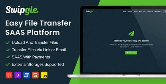 Swipgle Easy File Transfer SaaS Nulled Script