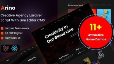 Arino Creative Agency Laravel Script with Live Editor CMS