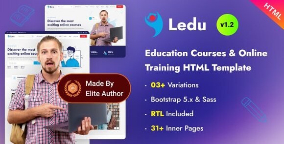 Ledu Education Courses and Online Training Bootstrap Template