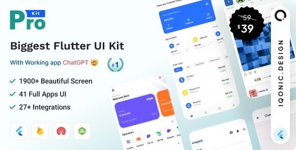 ProKit Flutter Best Selling Flutter UI Kit