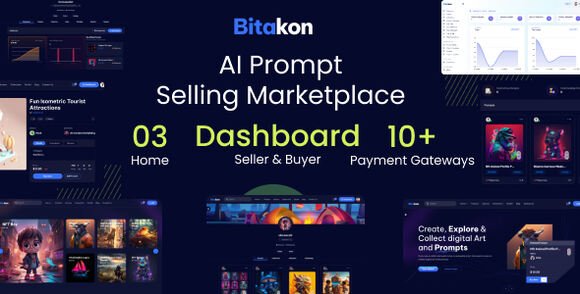 Bitakon AI Prompt Buy Selling Marketplace Nulled Script