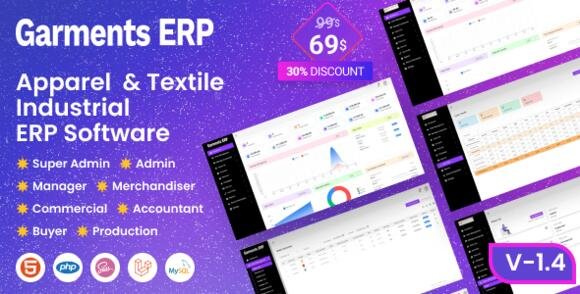 Garments ERP Apparel and Textile Industrial ERP Software