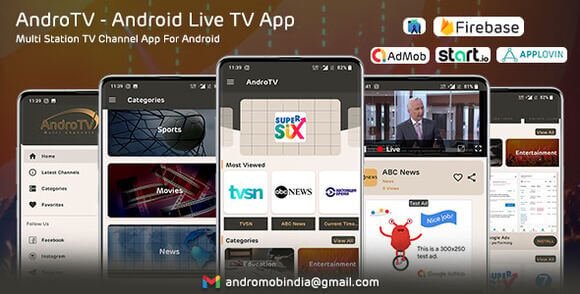 AndroTV Android Multiple TV Channels App Live Streaming