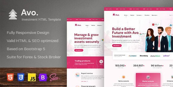 Avo Finance and Investment HTML Template