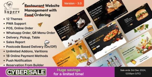 Superv Restaurant Website Management Food Ordering Nulled
