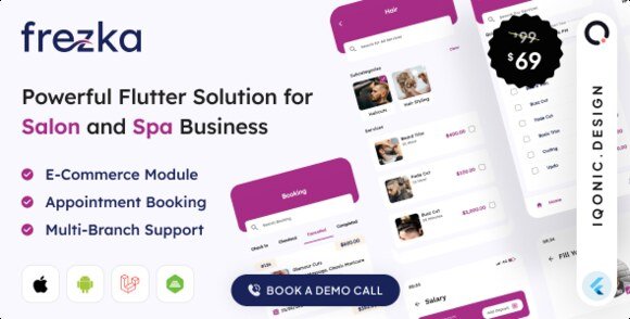 Frezka Software for Salons and Spa Businesses Flutter Laravel