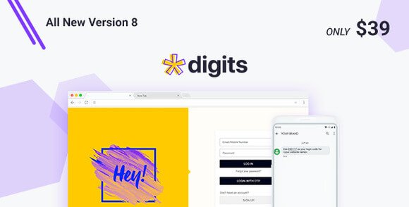 Digits WordPress Mobile Phone Number OTP Signup and Login