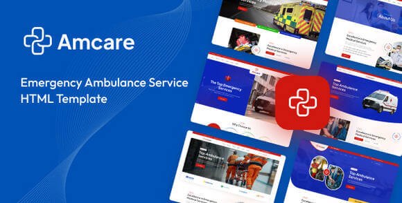 Amcare Ambulance Service HTML Template Download