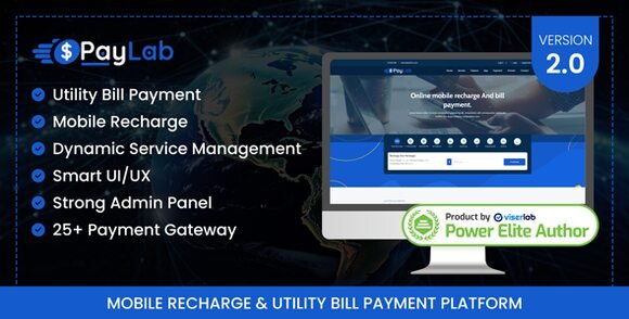 PayLab Mobile Recharge and Utility Bill Payment Nulled Script