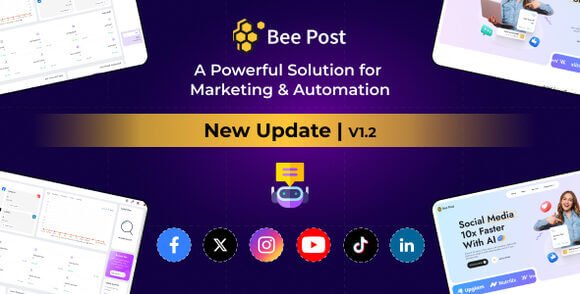 BeePost AI Social Media Management Content Creation SaaS with Subscription