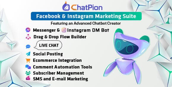 ChatPion AI Chatbot for Facebook Instagram eCommerce SMS Email Social Marketing SaaS Nulled Script