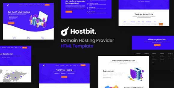Hostbit Domain Hosting Provider HTML Template