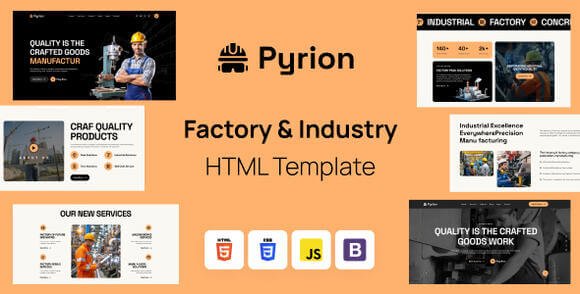 Pyrion Factory and Industry HTML Template