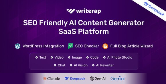 Writerap AI Content Generator with SEO Optimizer SaaS Application