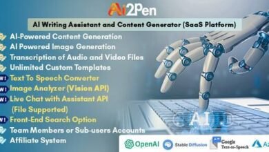 Ai2Pen AI Writing Assistant and Content Generator SaaS Script