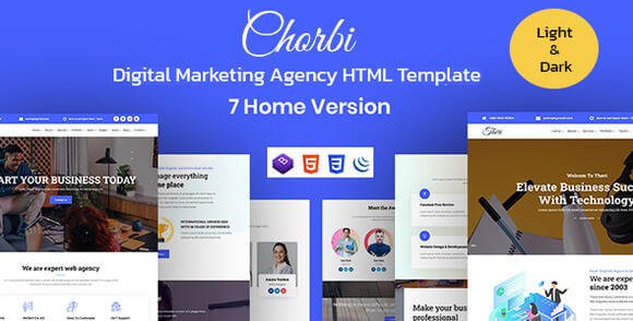 Chorbi Digital Marketing Agency HTML5 Template Download