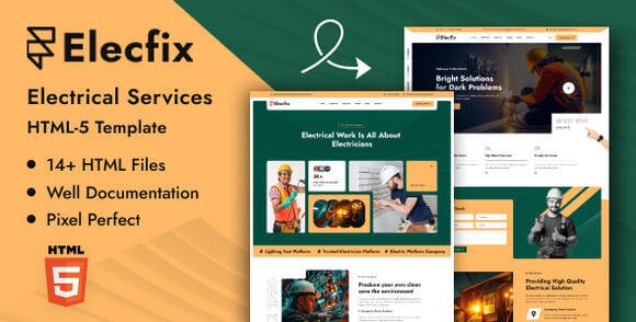 Elecfix Electrical Services HTML Template Download