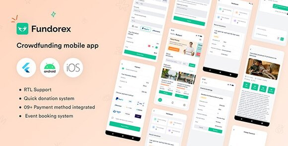 Fundorex Crowdfunding Platform Flutter Mobile App Source