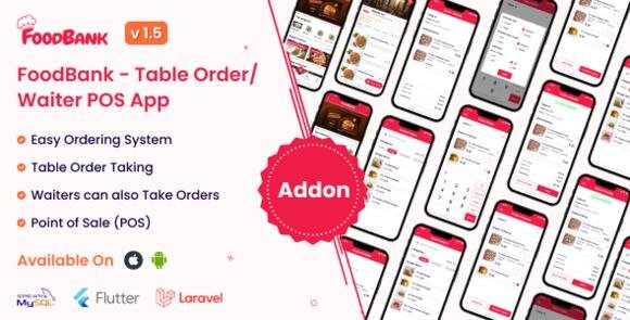 FoodBank Table Order Waiter Point of Sale POS App Source