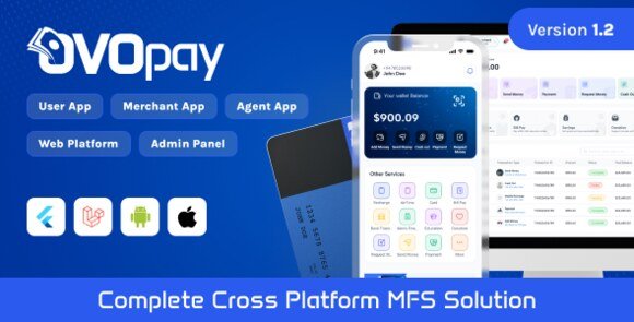 OvoPay Complete Cross Platform MFS Solution User Agent Merchant Apps