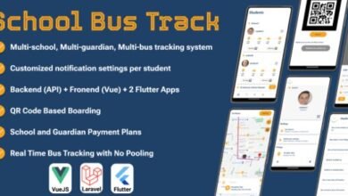 SchoolBusTrack Multi School System for School Bus Tracking-Two Flutter Apps Source