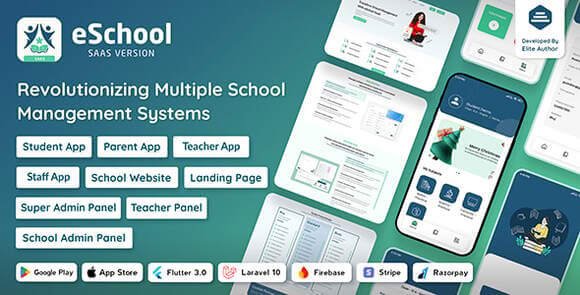 eSchool SaaS School Management System with Student Parents Flutter App